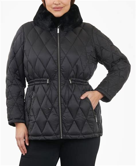 Women's Plus Size Quilted Faux